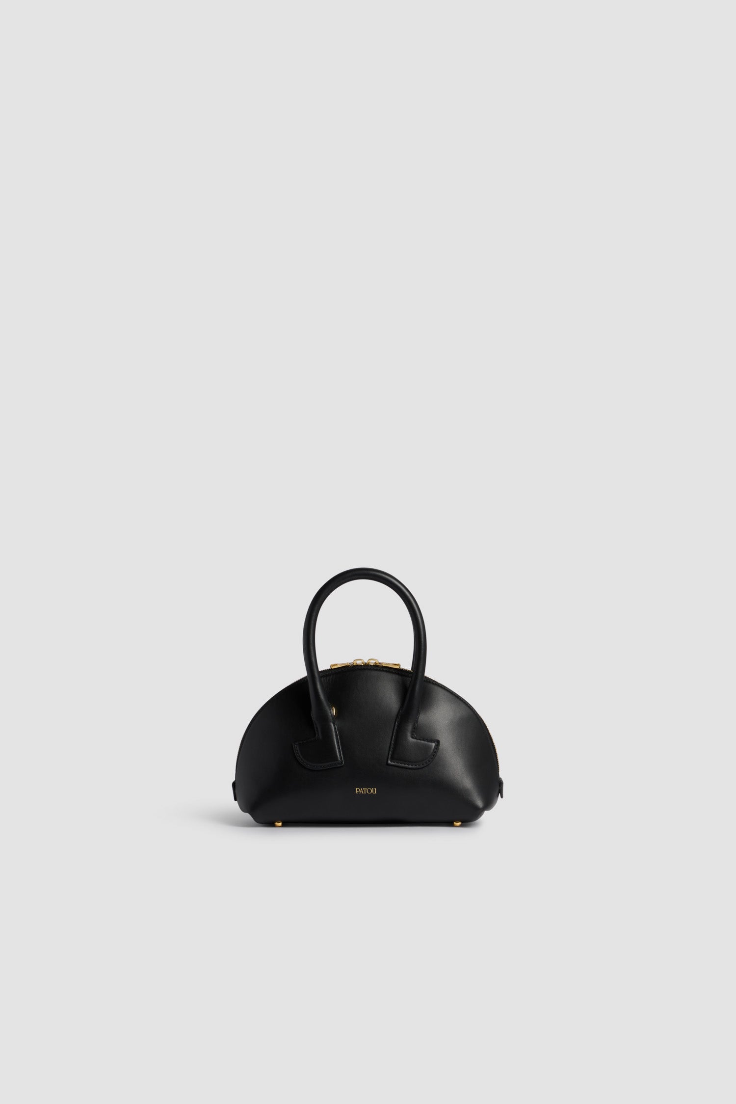 Patou Bags sac bowling noir P25BA019 cuir lisse