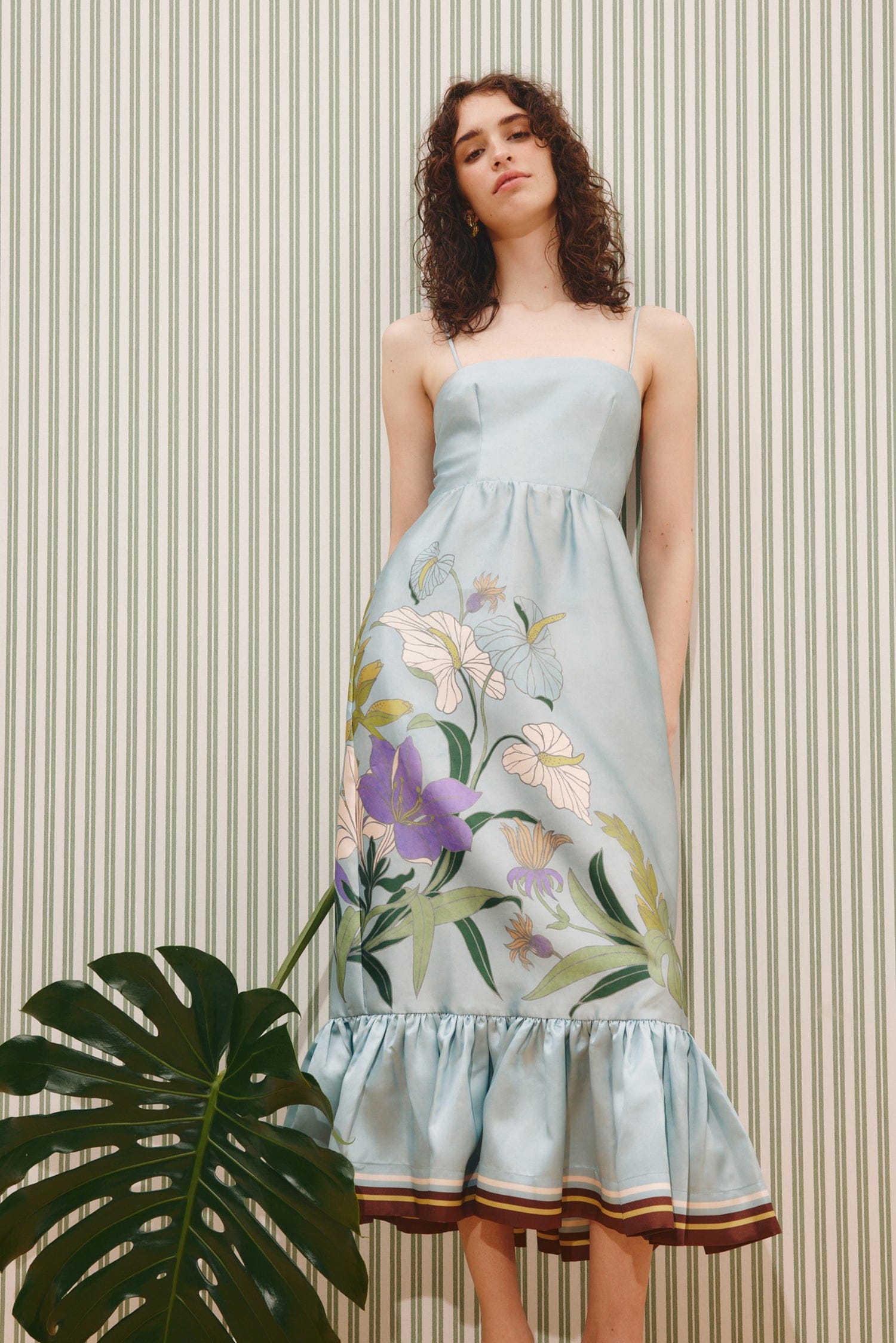 Alemais Alfie robe midi polyester recyclé à poches