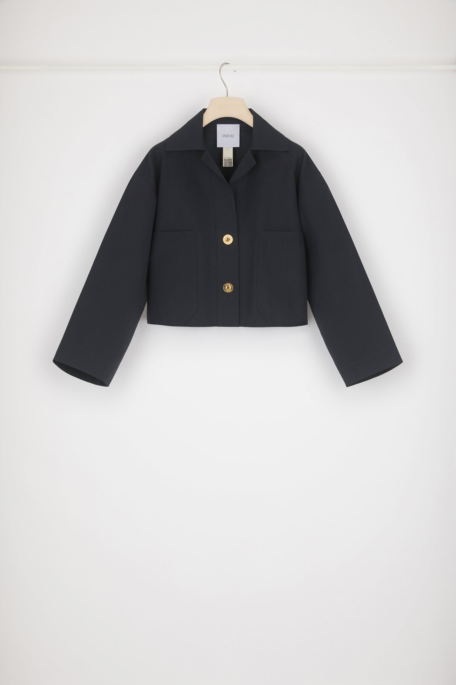 Patou H22OU0140124698N veste courte coton Night Blue
