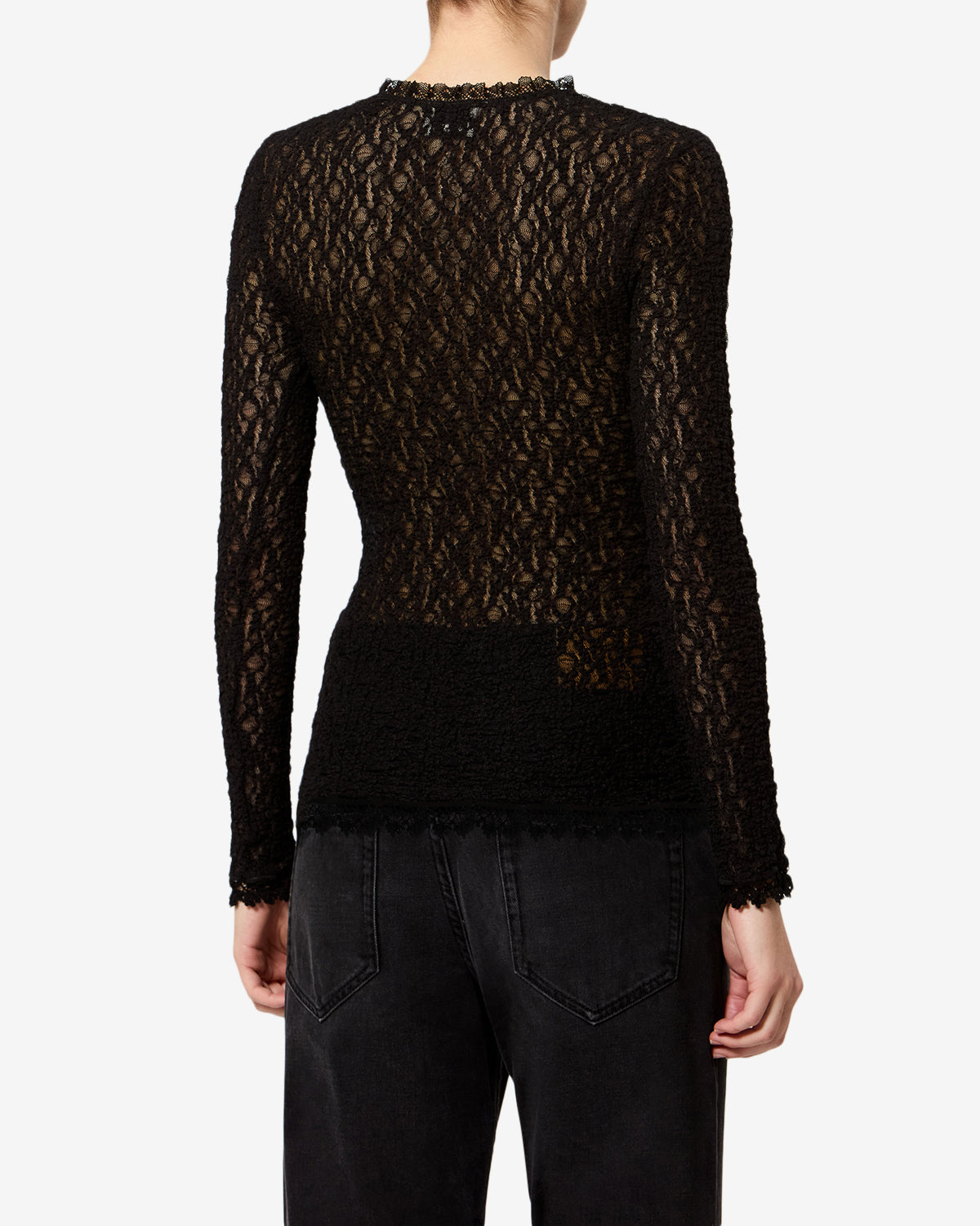 Isabel Marant Brany top noir dentelle stretch