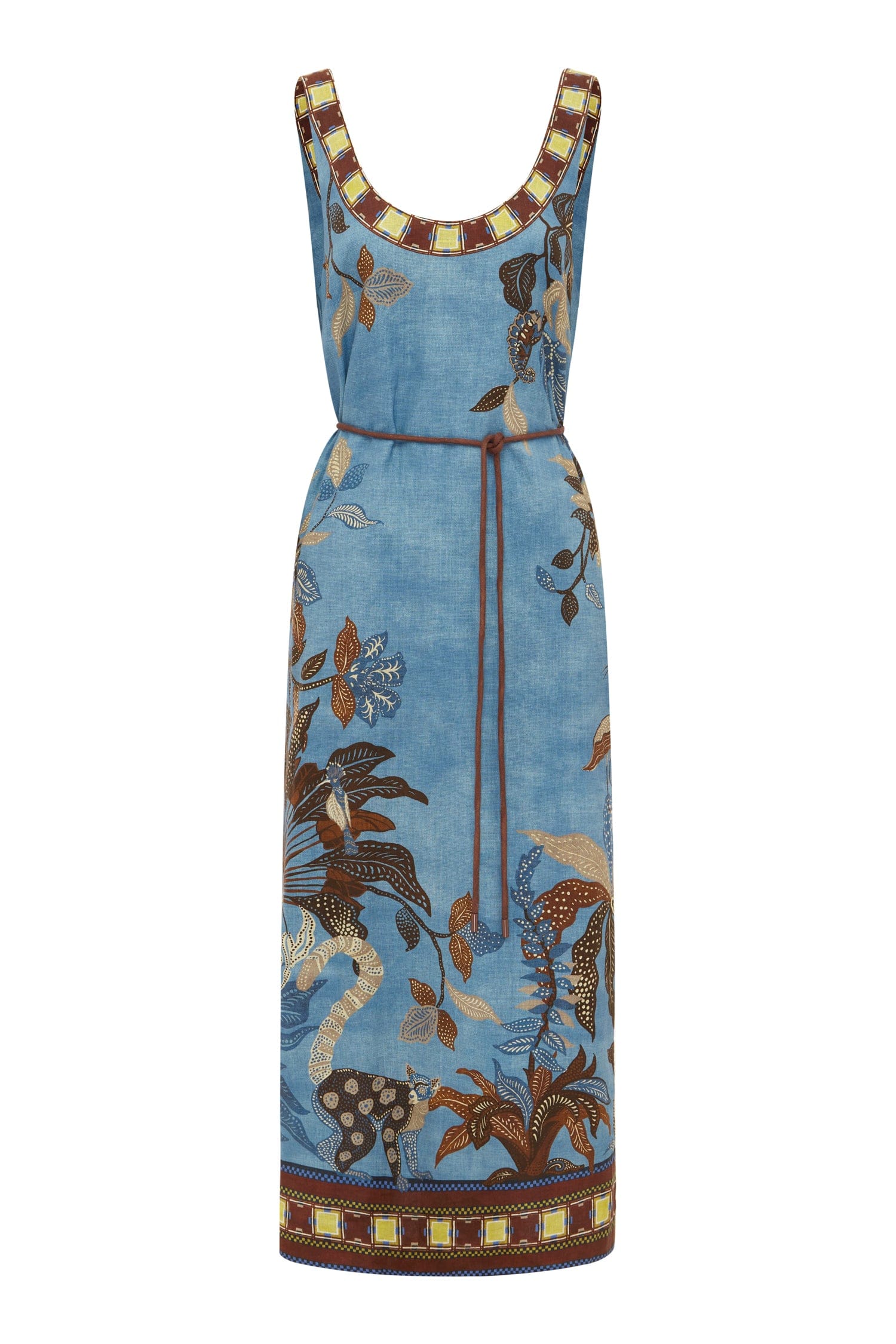 Alemäis Georgie robe midi sans manches lin
