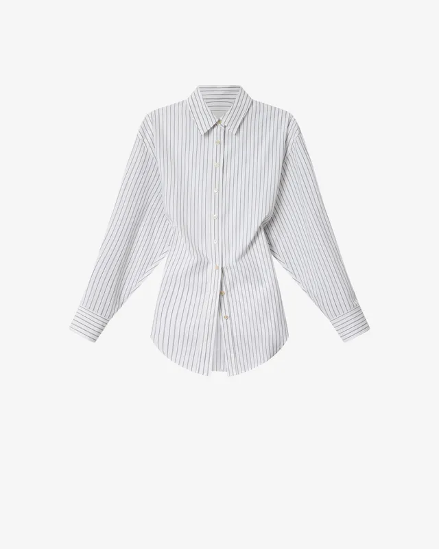 Isabel Marant Aurora chemise rayée blanc-noir