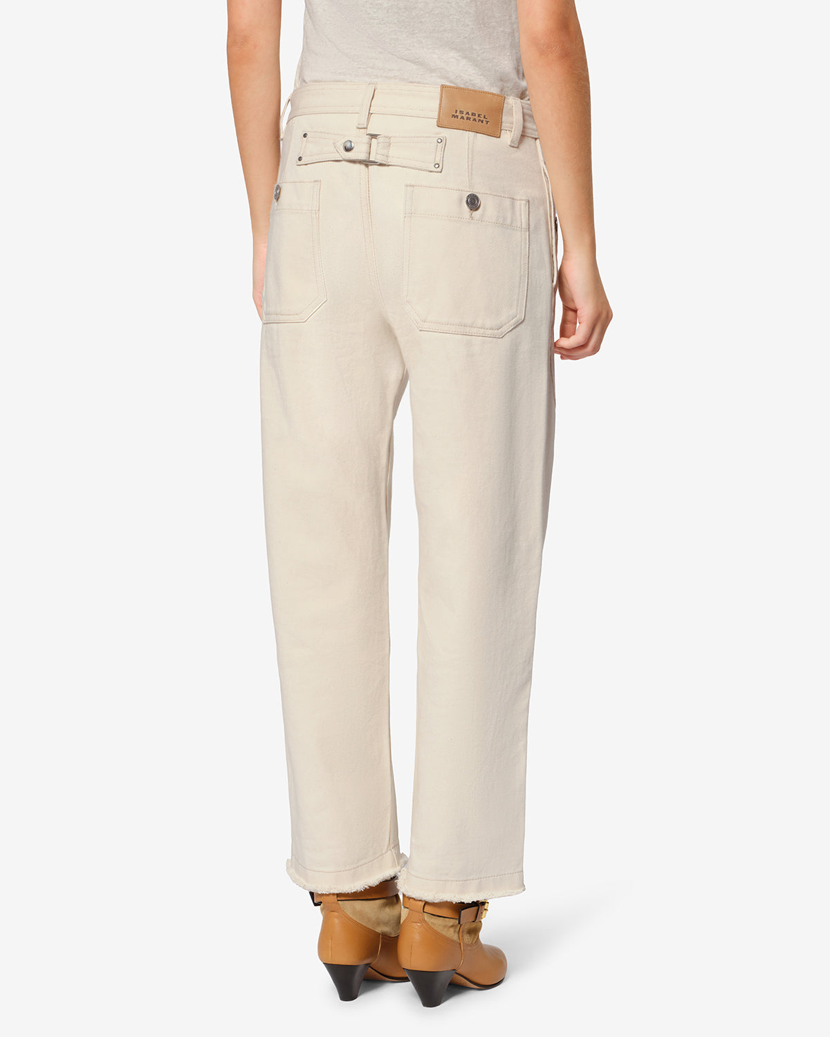 Isabel Marant Ermina pantalon serge coton écru