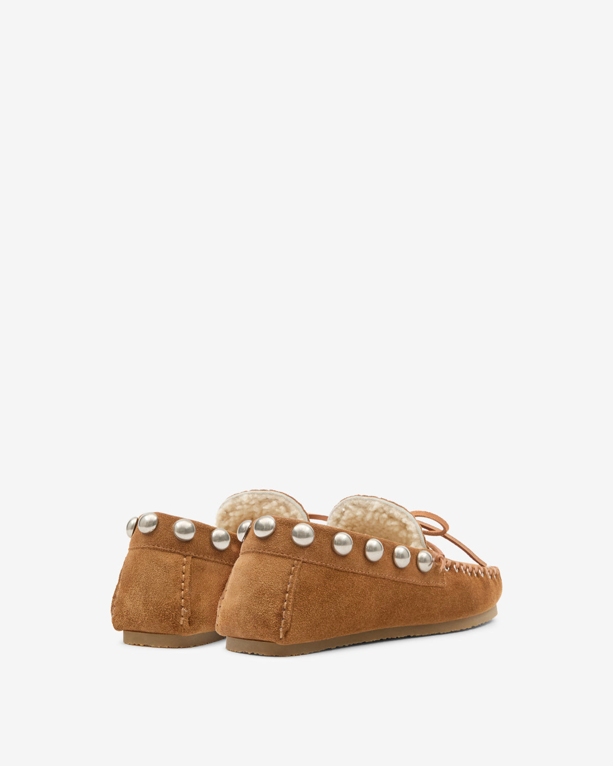 Isabel Marant Fitza mocassins cuir cognac shearling