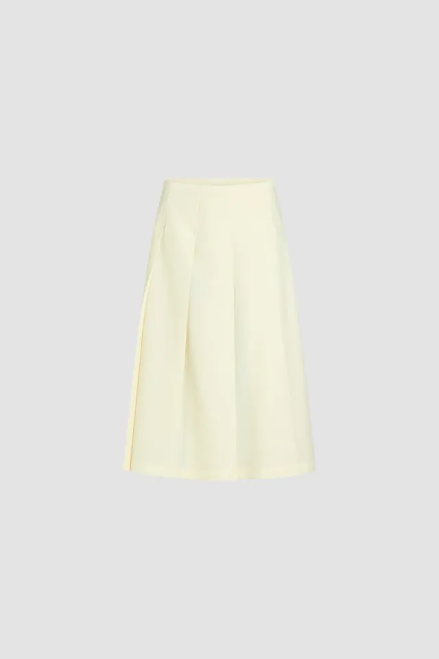Patou SK078 Jupe Midi Plissée Ivoire Taille 38