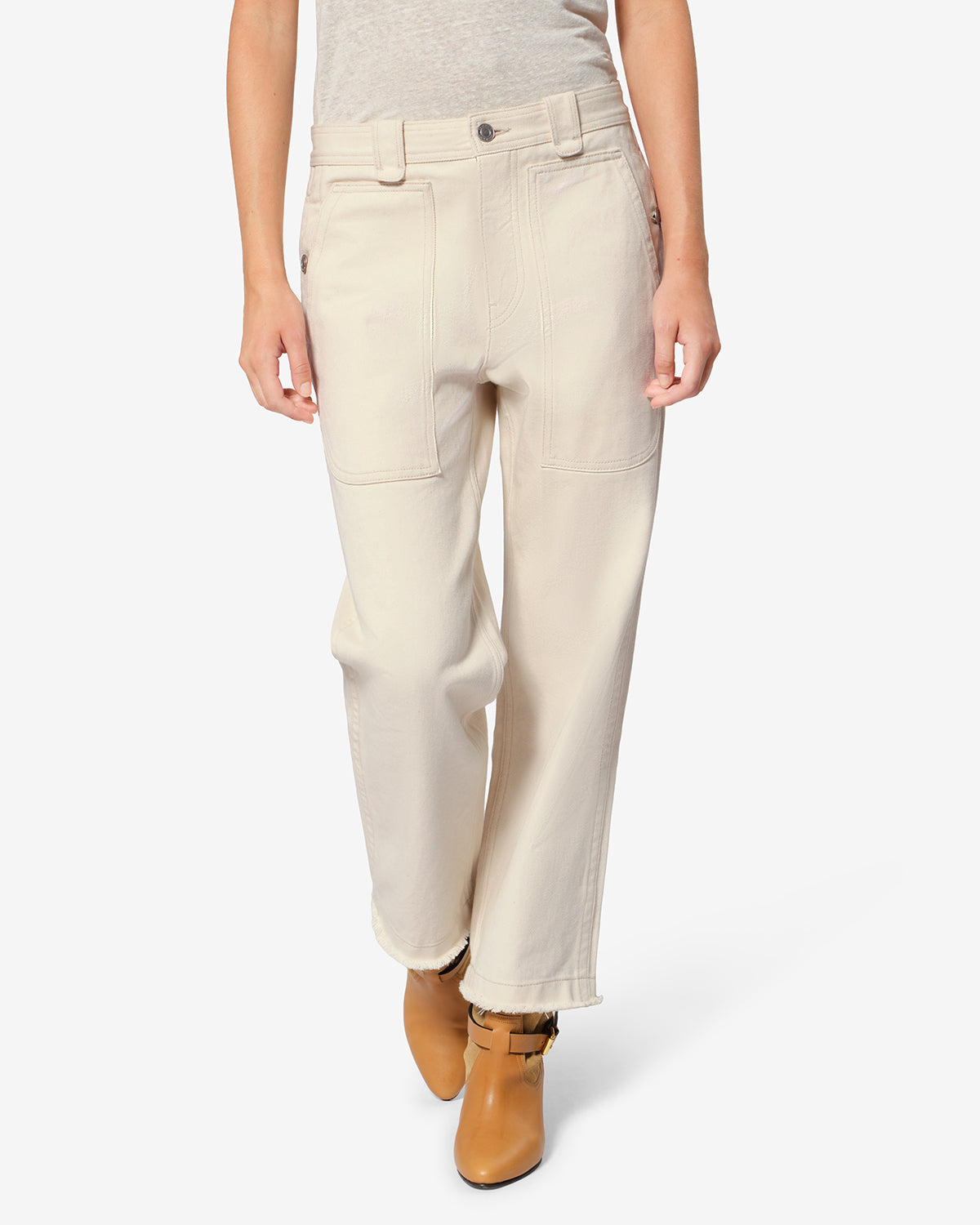 Isabel Marant Ermina pantalon serge coton écru