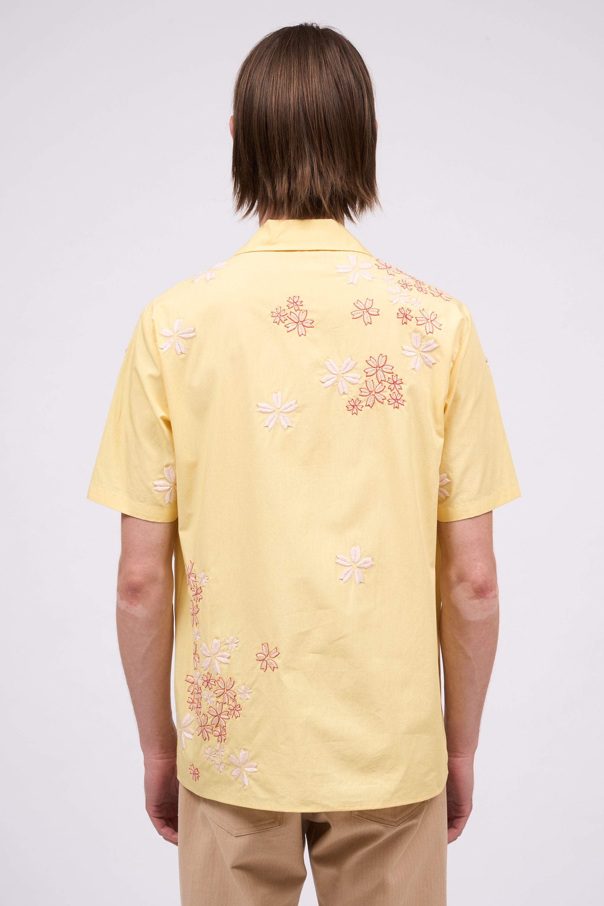 Paul & Joe Barclay chemise manches courtes coton brodé jaune