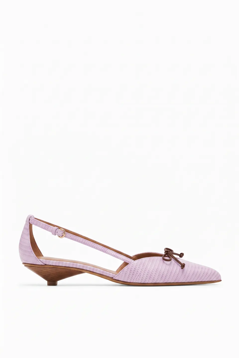 Ulla Johnson Bow escarpins slingback Lilac cuir 25mm