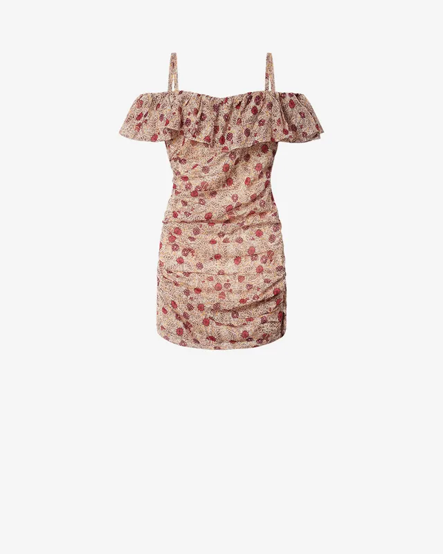 Isabel Marant Davilia RO1102FA-D3J03E robe écru volants