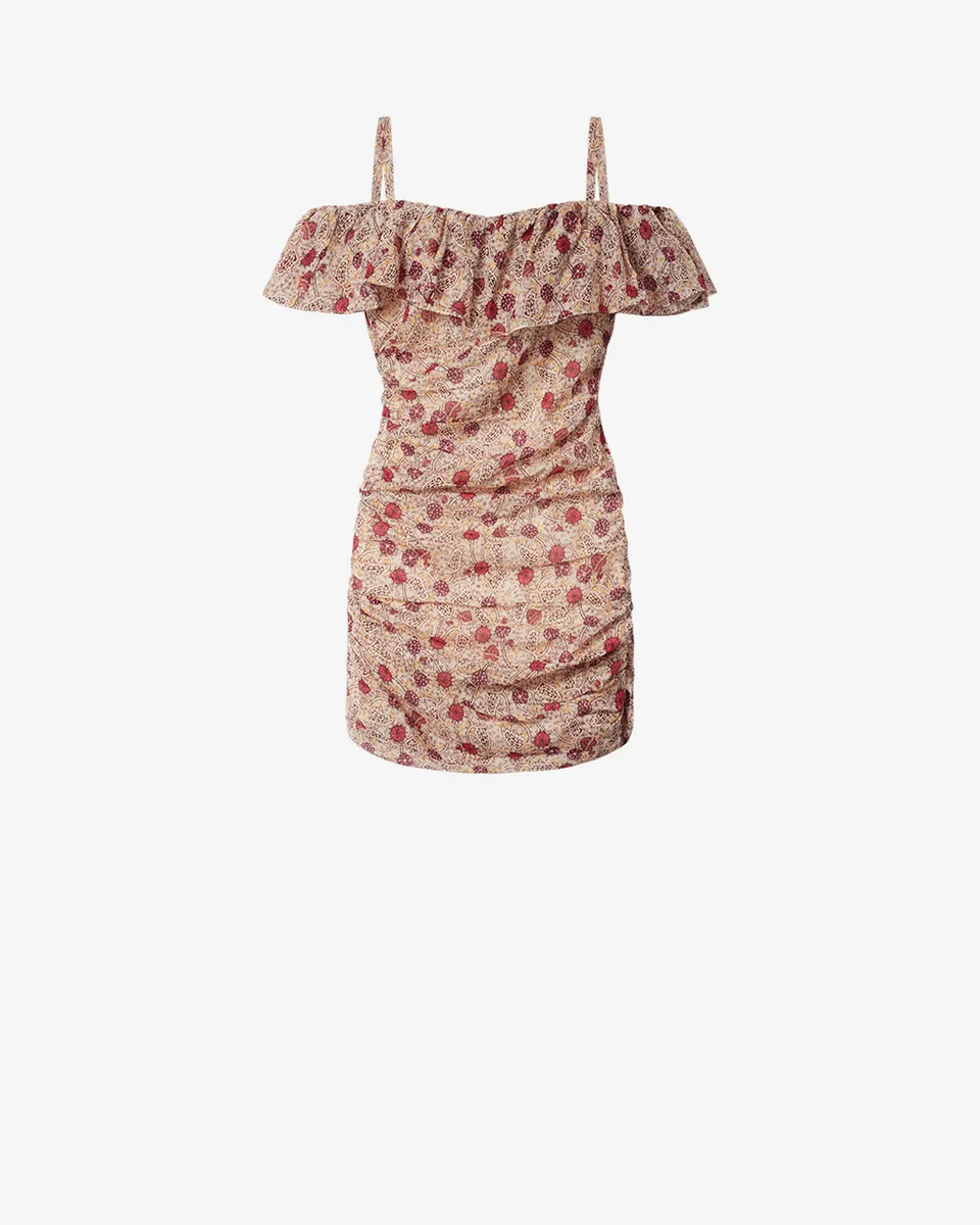 Isabel Marant Davilia RO1102FA-D3J03E robe écru volants