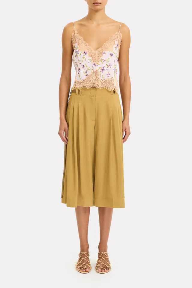 Ulla Johnson Tops Caraco Lunette Heliotrope crop soie