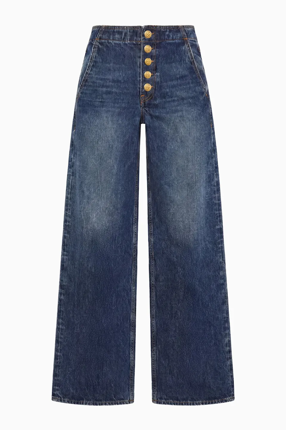 Ulla Johnson Jasmine jean large taille basse Nile 100% coton
