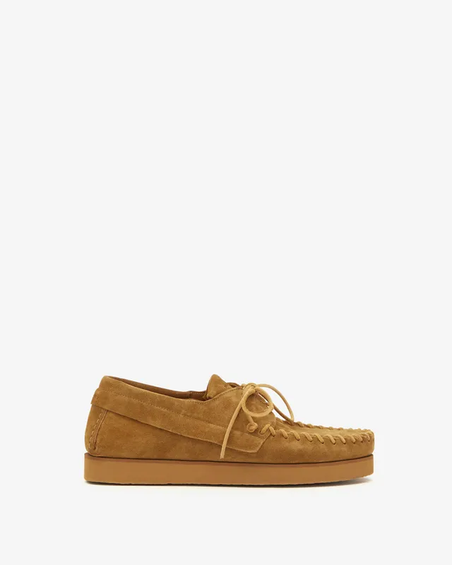 Isabel Marant Fylan mocassins cuir sepia lacés homme