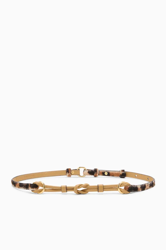 Ulla Johnson Knot ceinture cuir Leopard