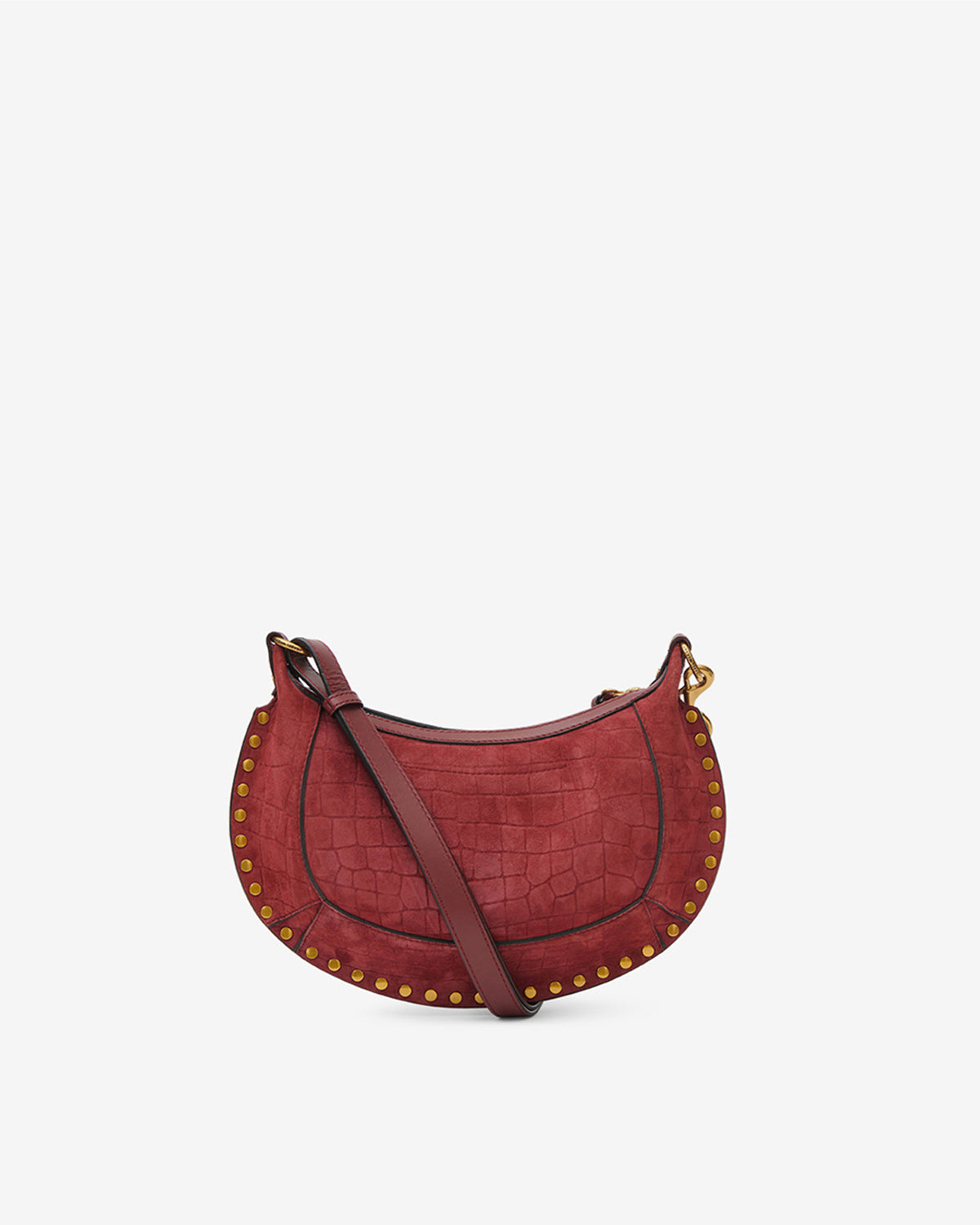 Isabel Marant Oskan Moon Sac Cuir Cerise Effet Croco