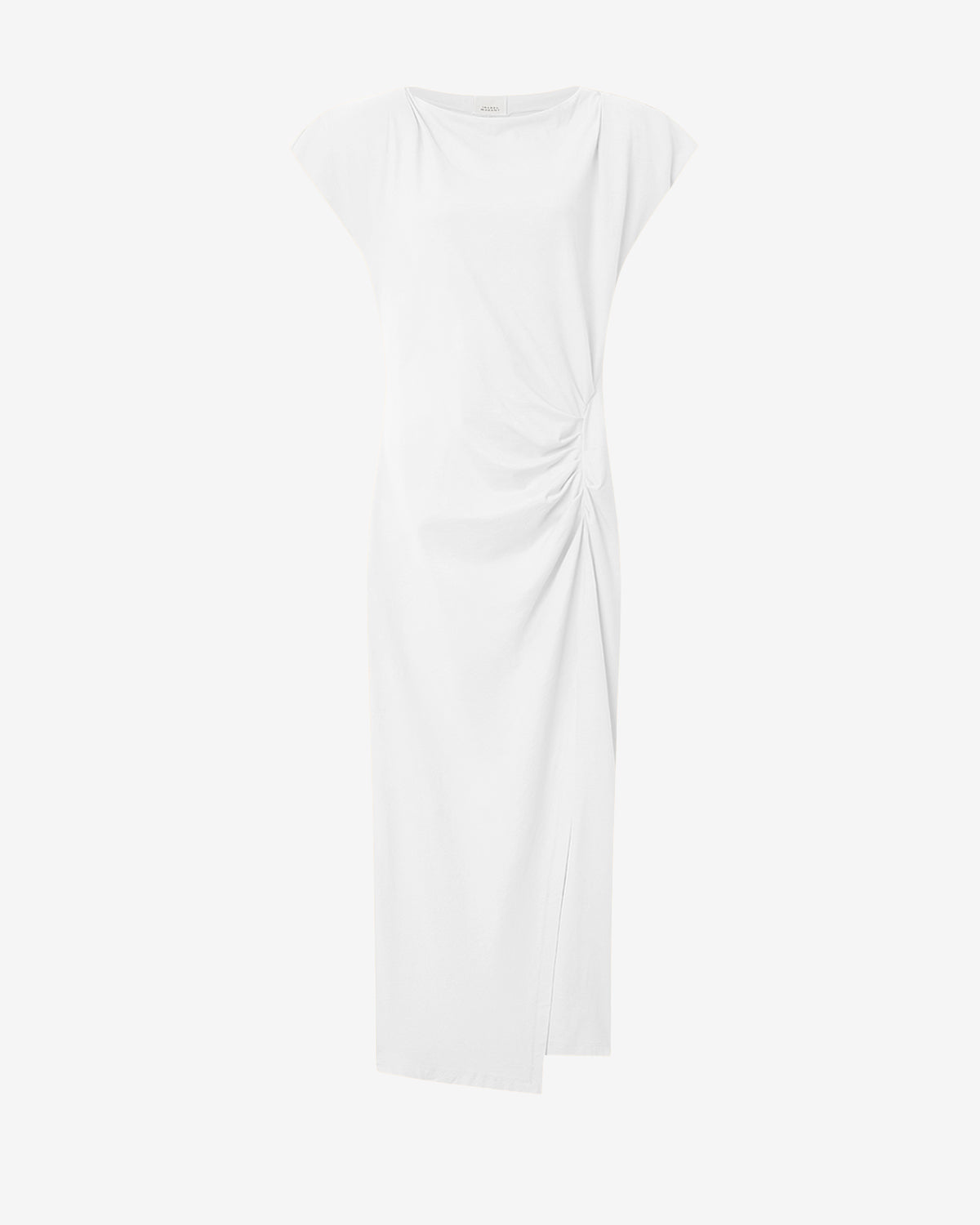 Isabel Marant Nadela robe jersey coton blanc fente