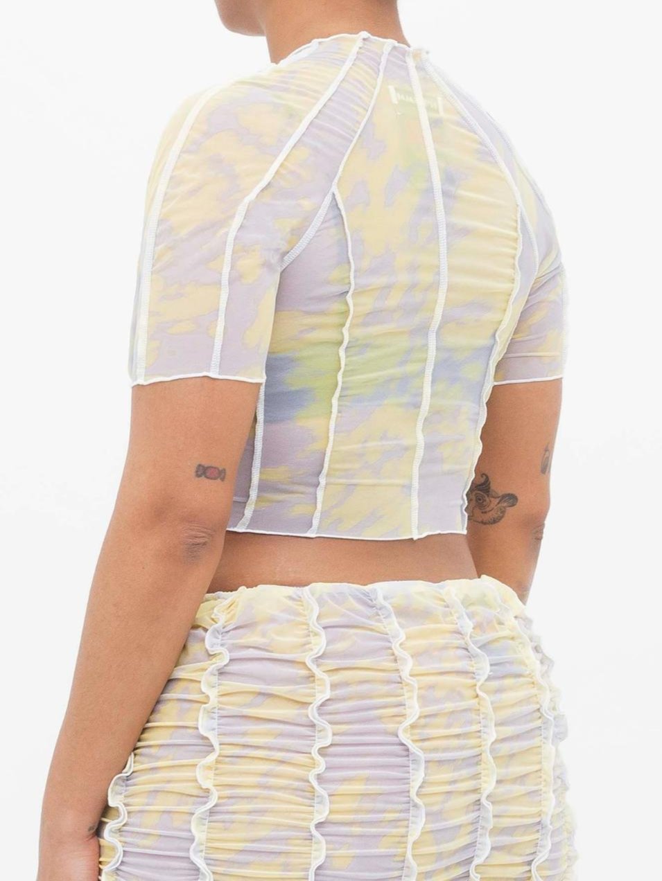 Ester Manas Printed Crop Top haut mimosa imprimé
