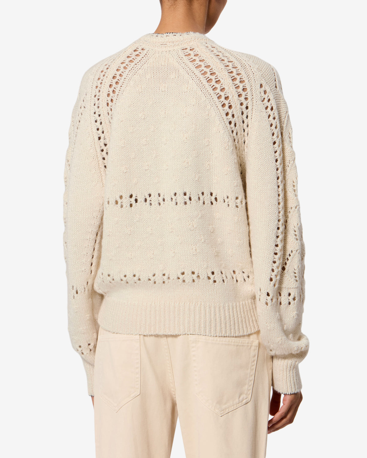 Isabel Marant Luce pull laine écru ajouré