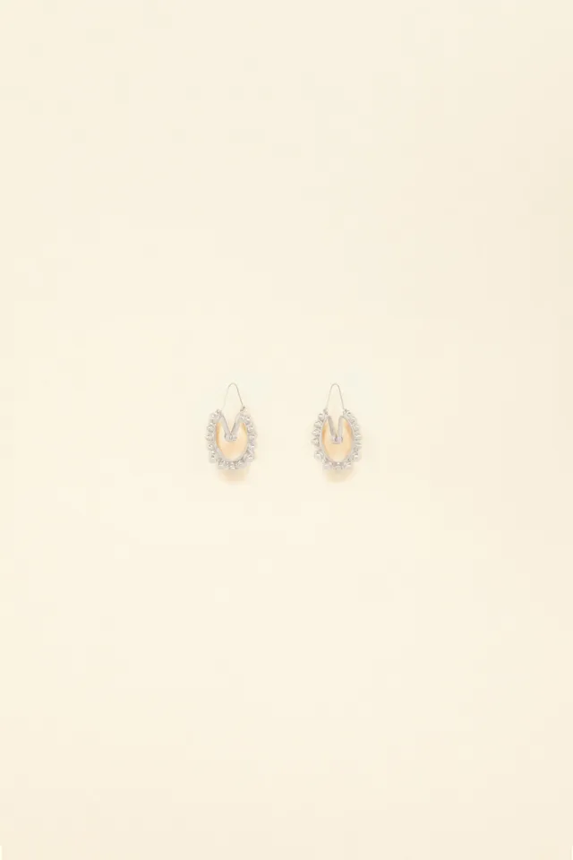 Patou Jewellery créoles argent A20JW007 perles laiton