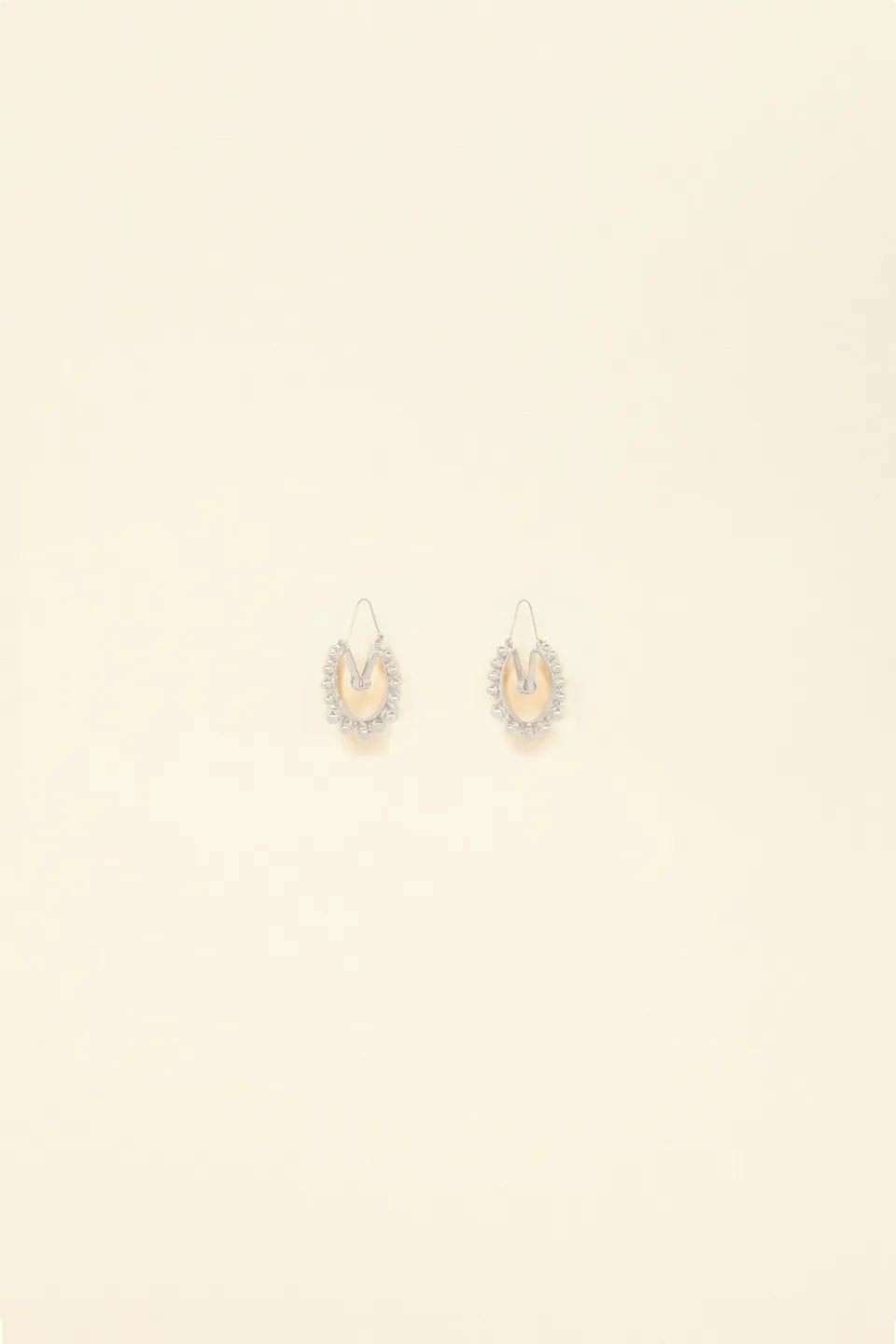 Patou Jewellery créoles argent A20JW007 perles laiton