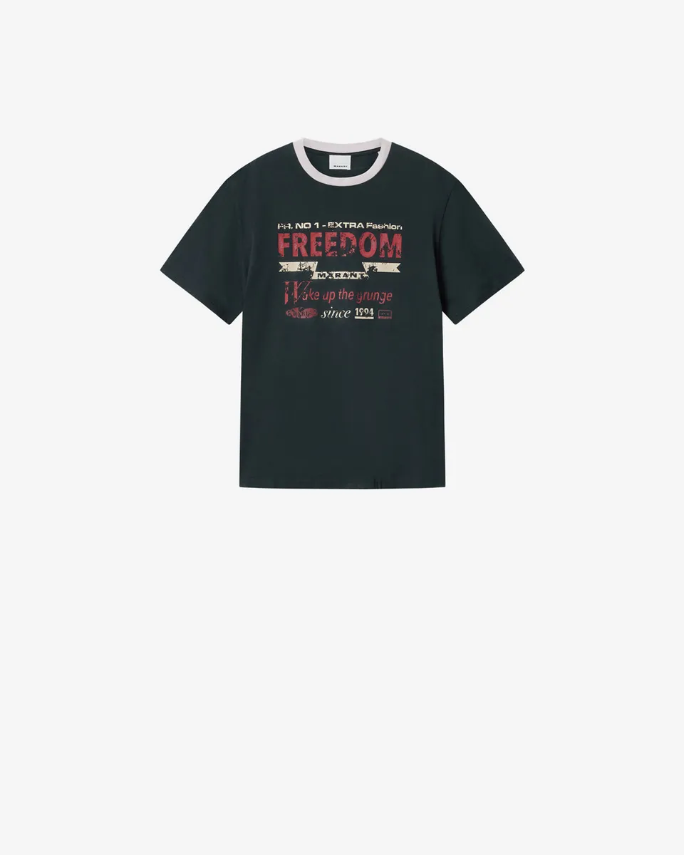 Isabel Marant Hiroe t-shirt noir délavé coton loose