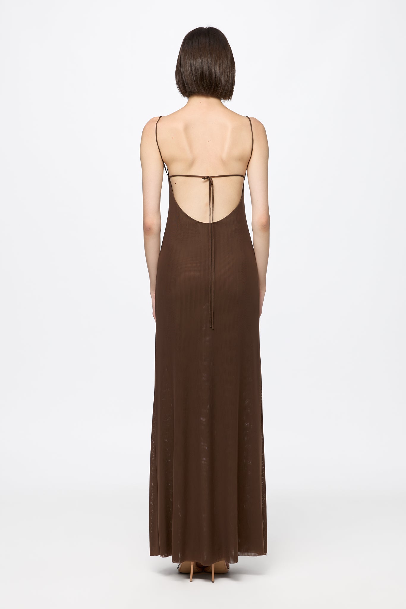 ATU Body Couture robe slip tulle doré détails cristal