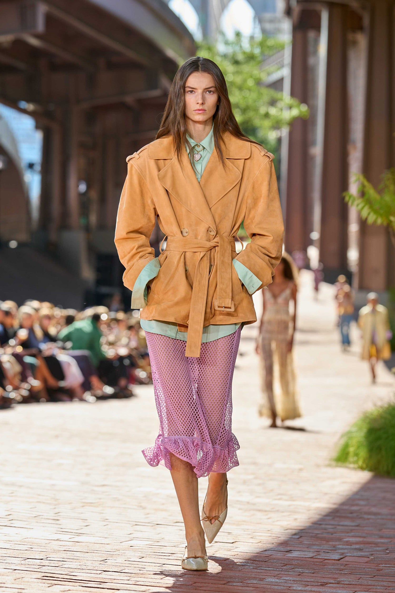 Ulla Johnson Lorna jupe midi Lilac maille coton