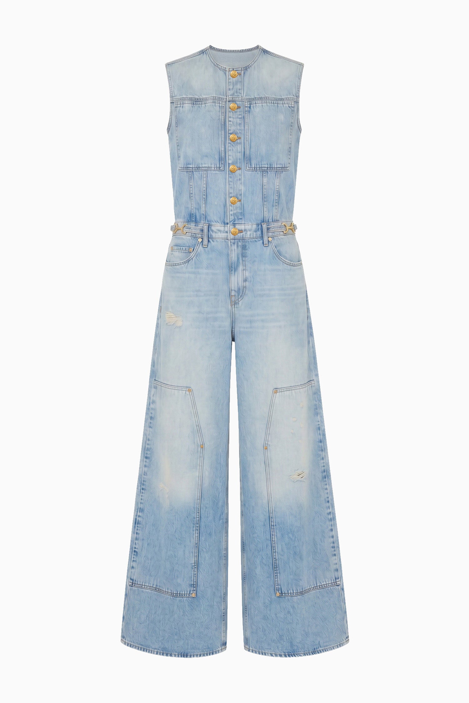 Ulla Johnson Esme Denim Jumpsuit combinaison Danube