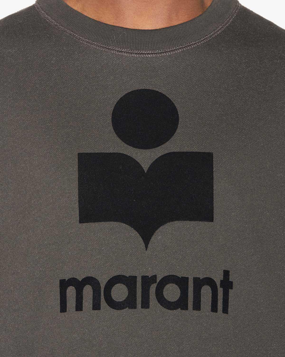 Isabel Marant Mikoy sweat coton noir délavé logo