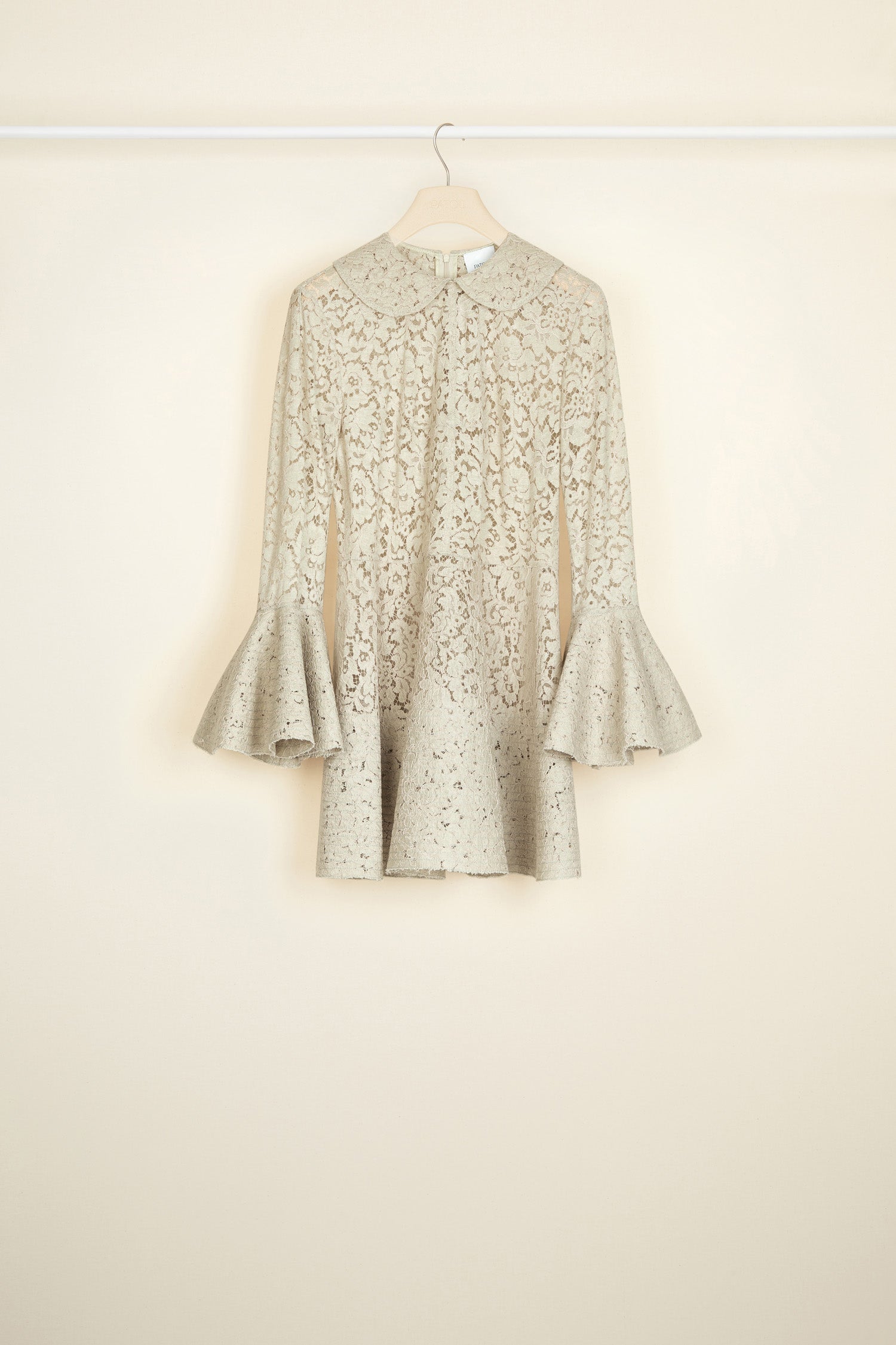 Patou P21TO0210079105S robe dentelle Silvery Moon beige