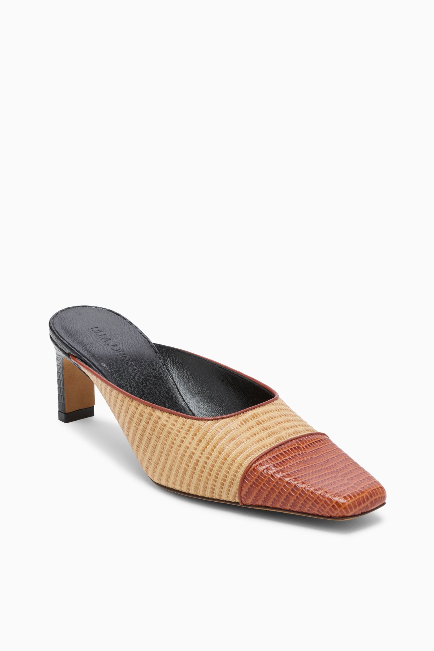 Ulla Johnson Carlyle Mule chaussures bisque cuir 60mm