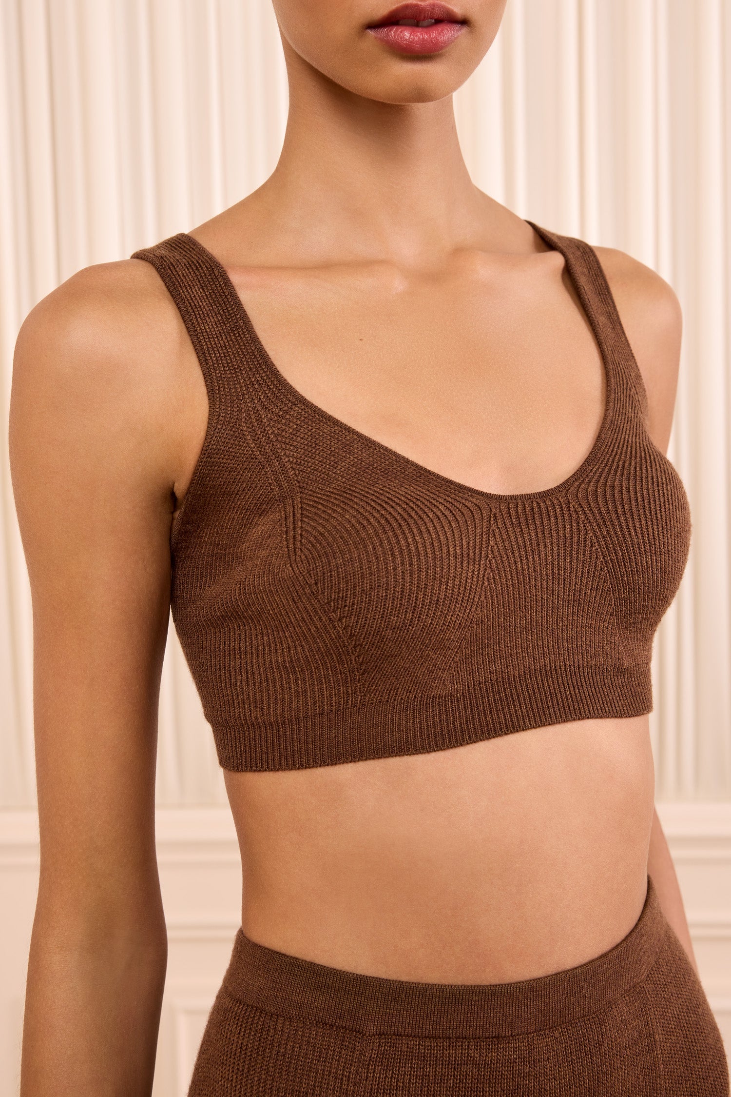 Ulla Johnson Delia brassière maille Clove laine mérinos