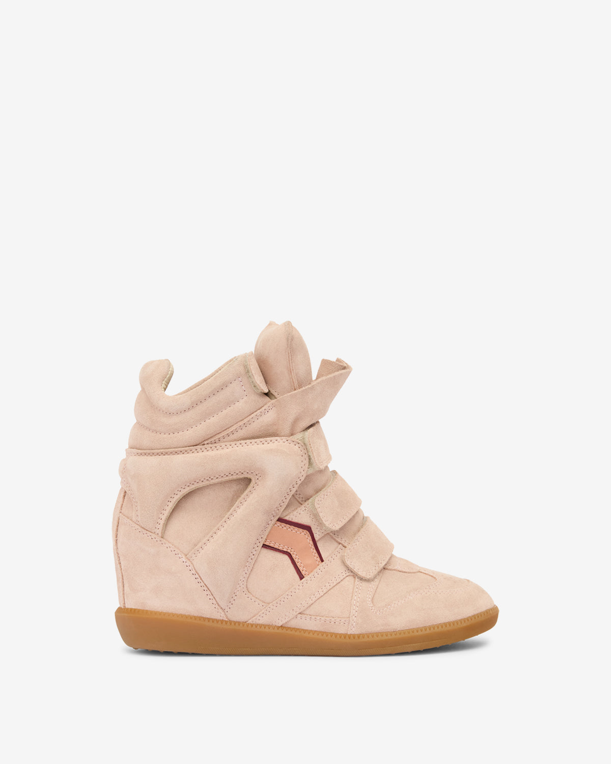 Isabel Marant Bekett baskets rose pêche compensées