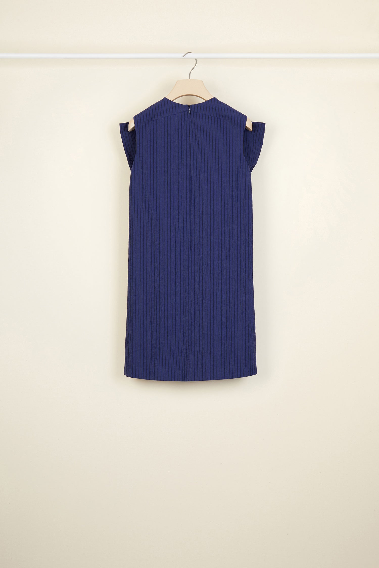 Patou robe P20DR0250032690B Persian Blue seersucker noeud