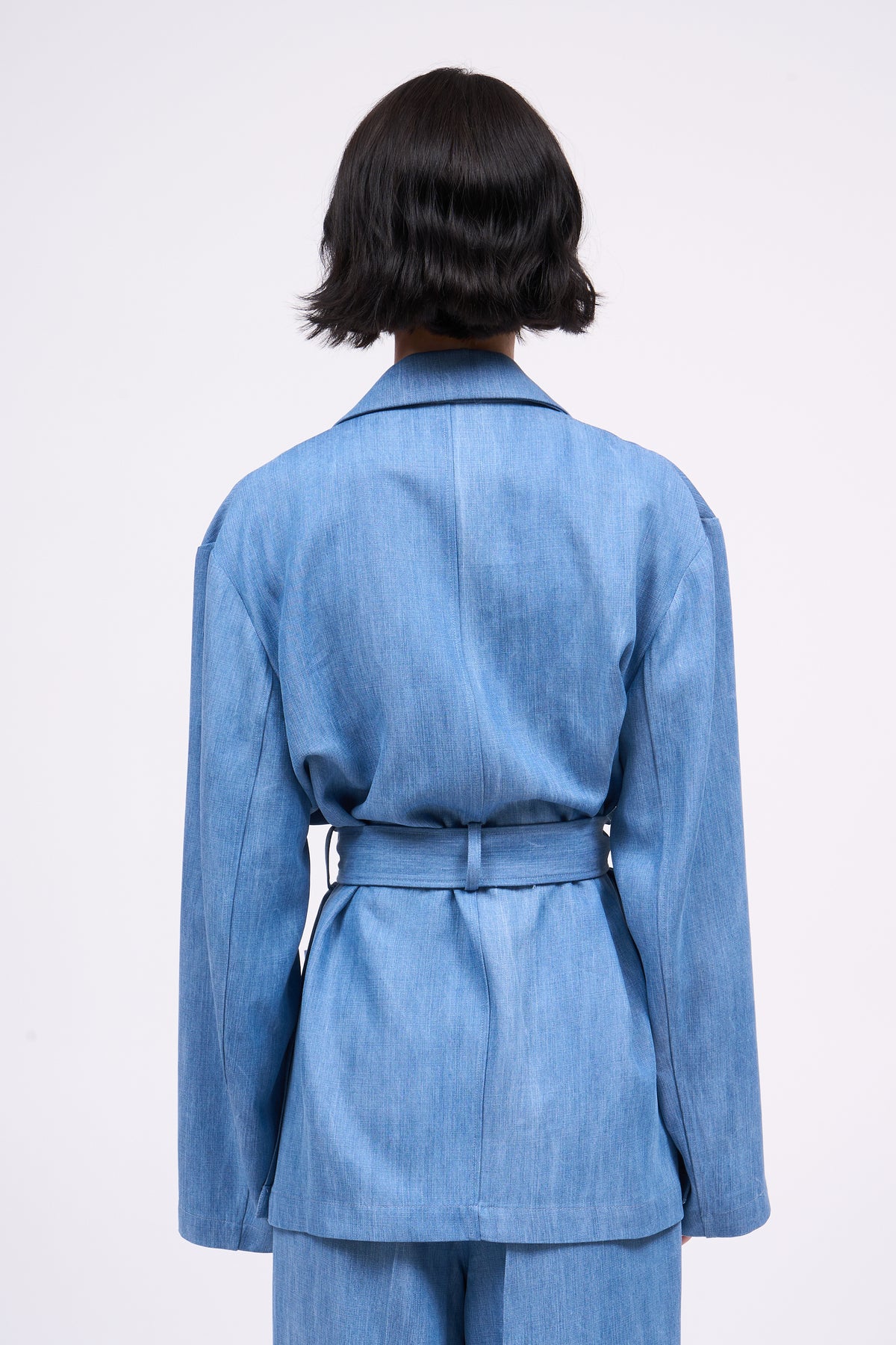 Paul & Joe Brindisi veste longue tencel denim ceinture