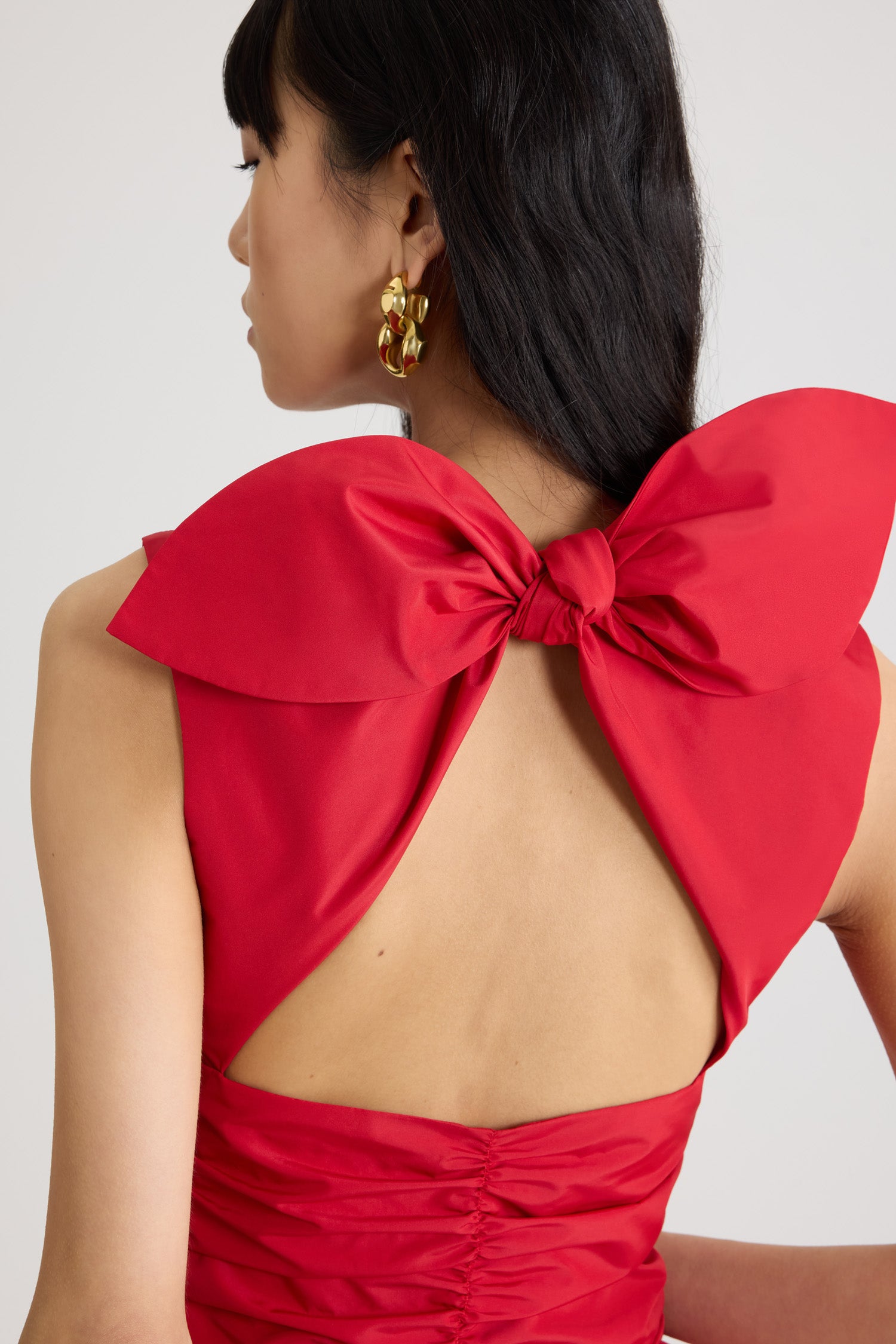 Patou DR2140011308R robe dos nu Lipstick Red