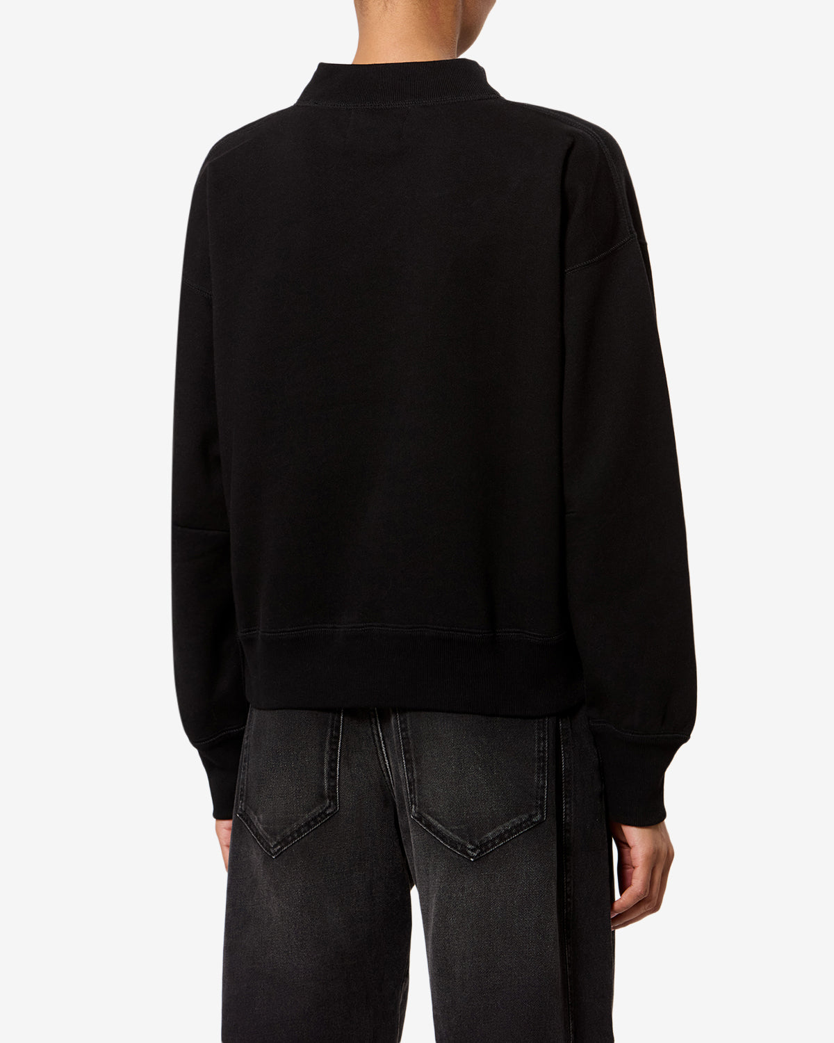 Isabel Marant Moby sweatshirt noir coton logo glitter