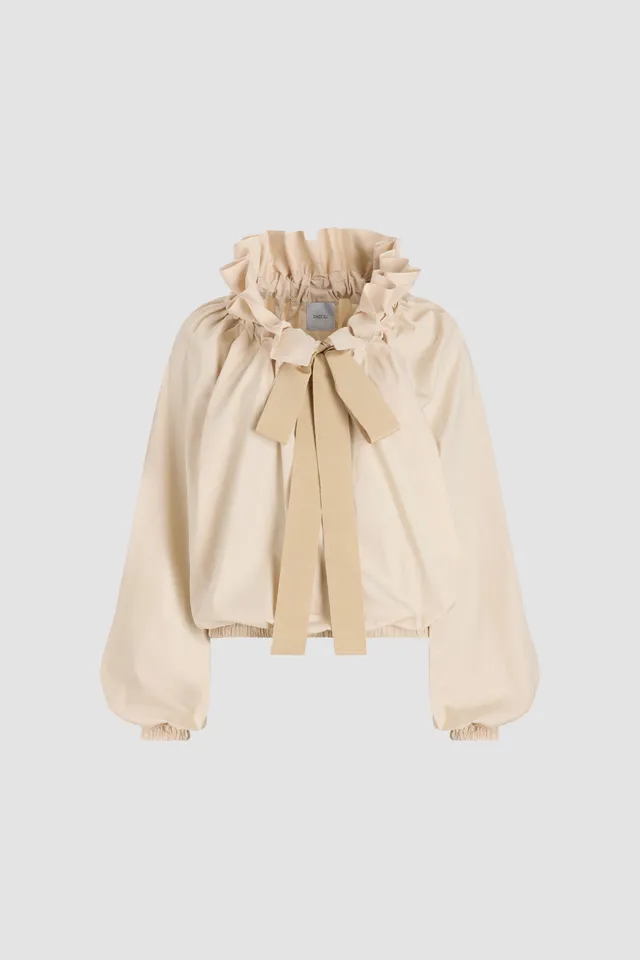 Patou P25TO0170017117B top popeline coton beige Tapioca
