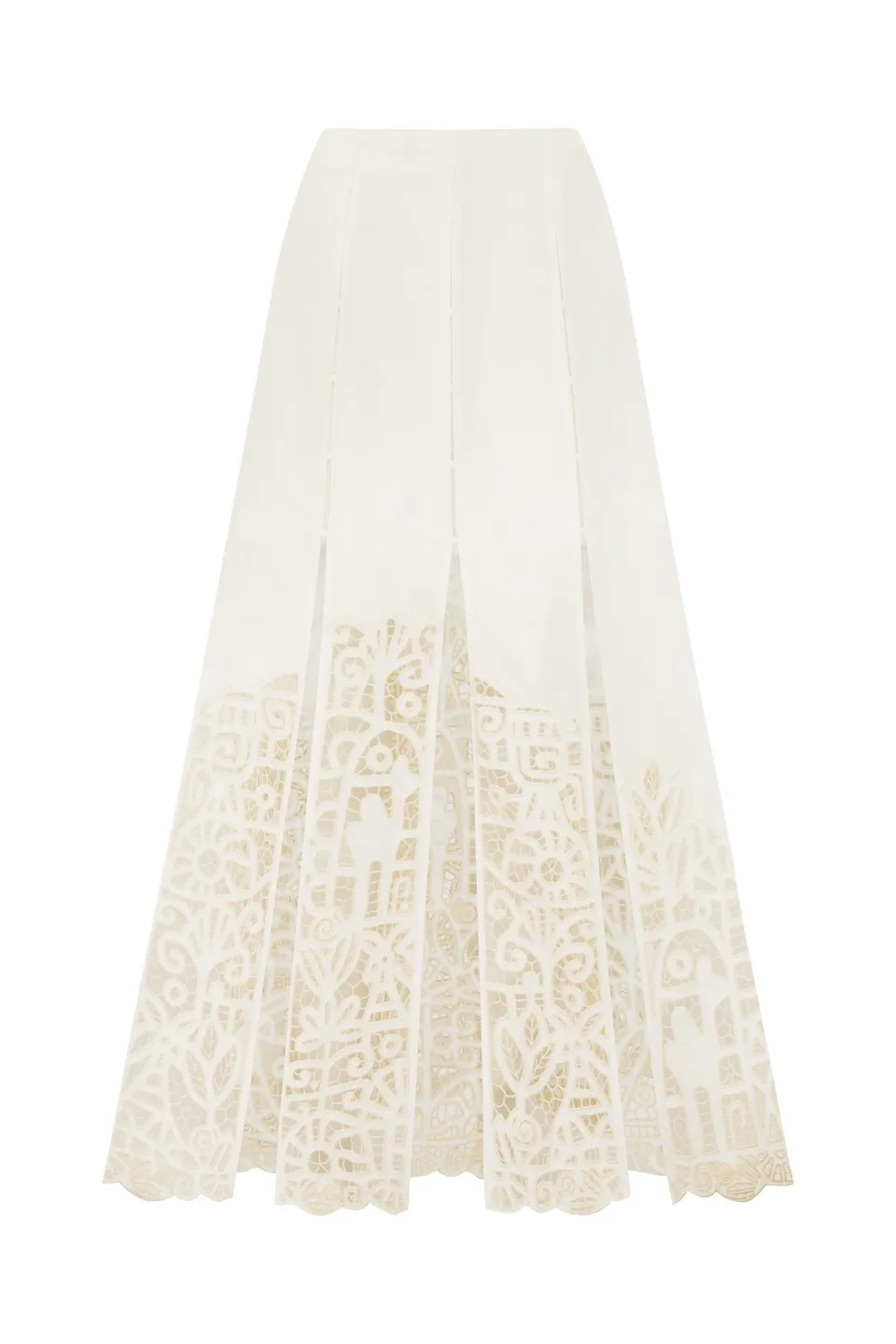 Alemais Rosemary Embroidered Skirt jupe midi brodee
