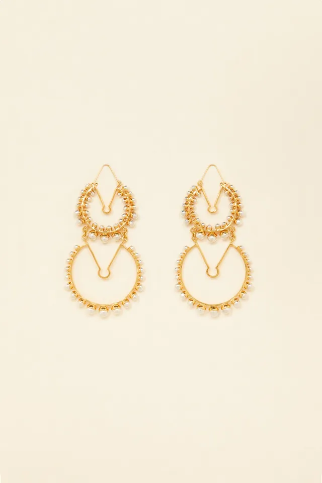 Patou Jewellery JW0081000298S boucles d'oreilles doré perles TU