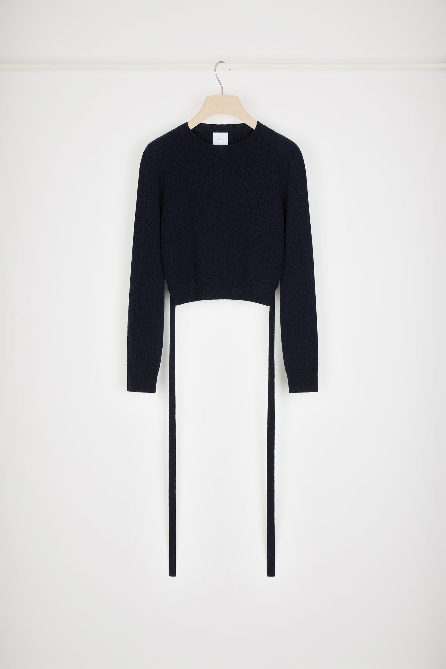 Patou Knitwear KN123 pull laine cachemire noir Eclipse