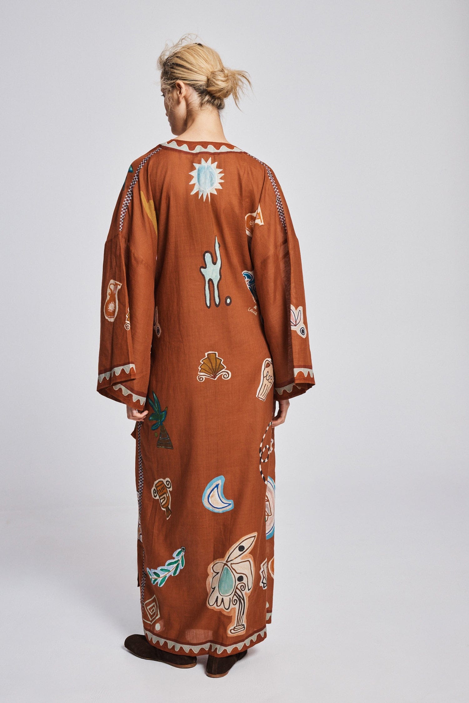Alemäis Laurence robe portefeuille maxi taille unique ramie