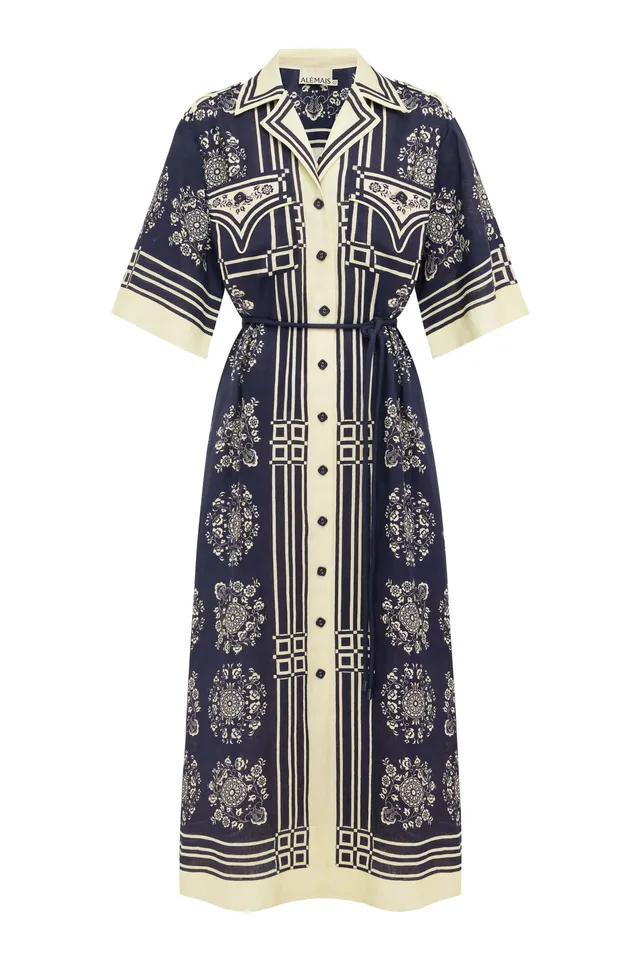 Alemäis Banderra Linen robe chemise lin taille 10