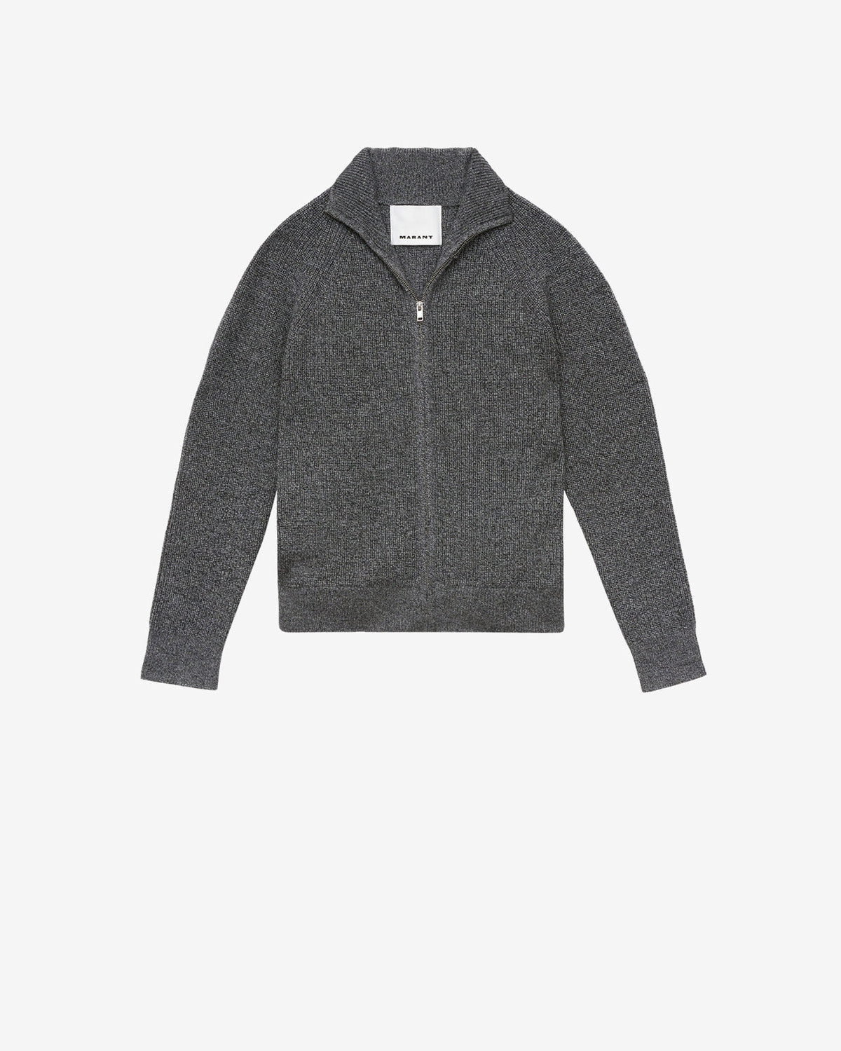 Isabel Marant Mailles Cardigan Benett laine mérinos gris foncé