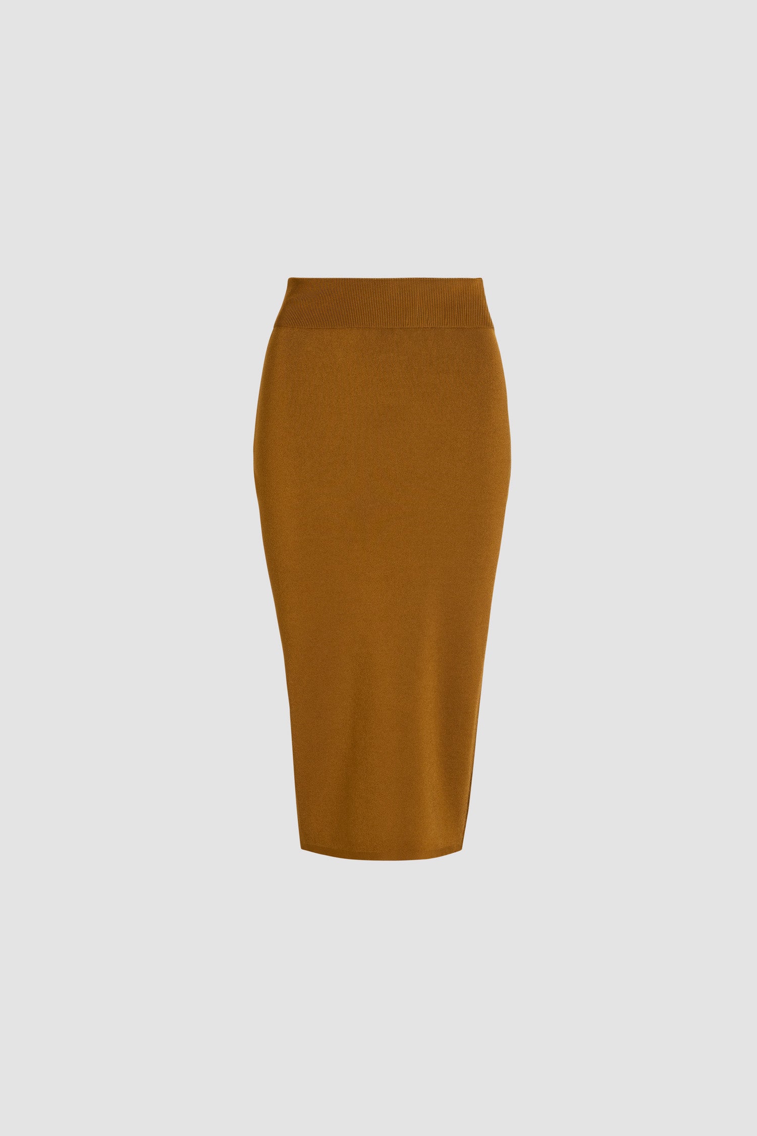 Patou P25KN2458071811C jupe midi crayon crepe Caramel