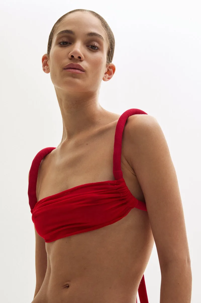 ATU Body Couture Blush crop top rouge taille S/M tulle