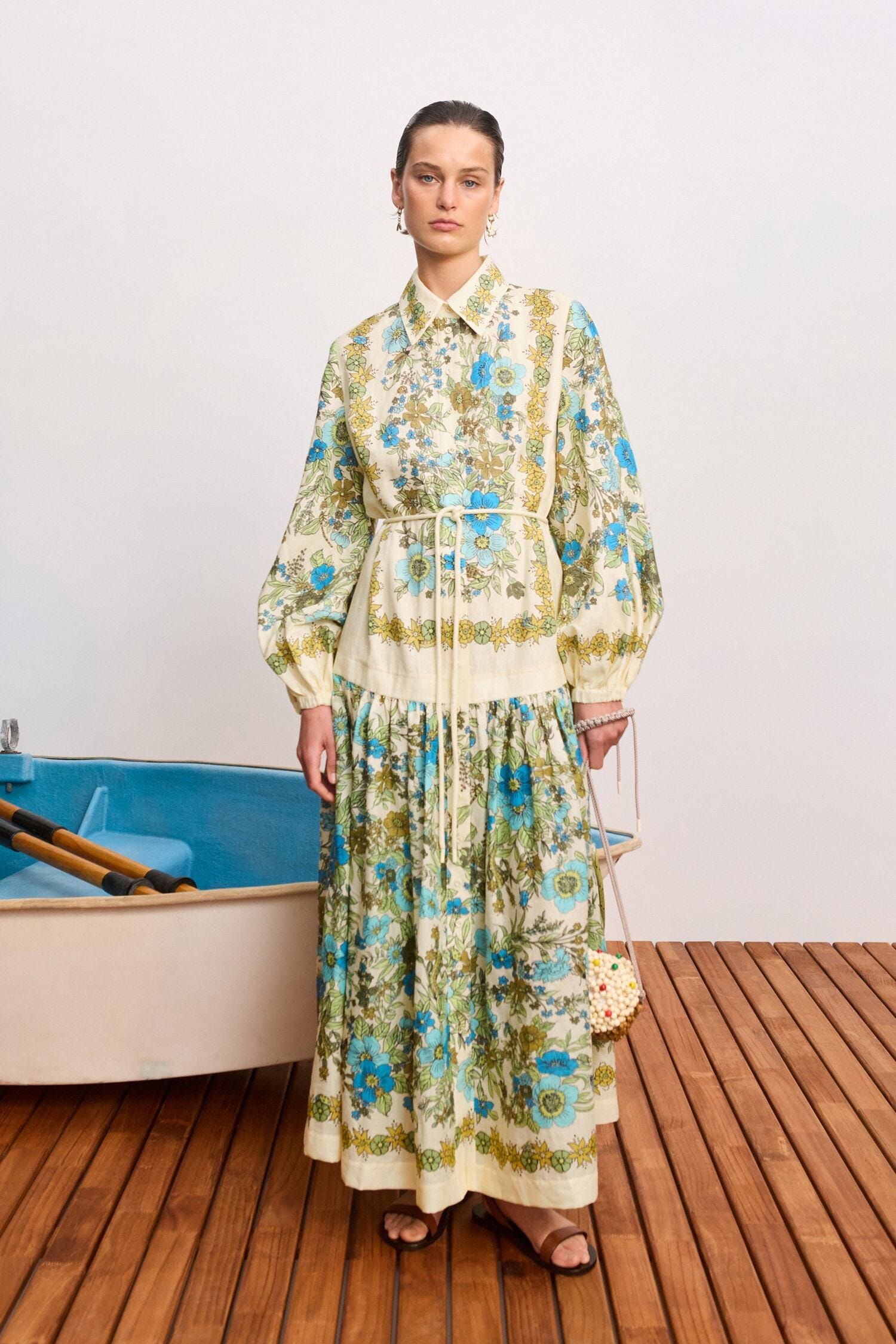 Alemaïs Sophia Shirtdress robe chemise lin fleurie