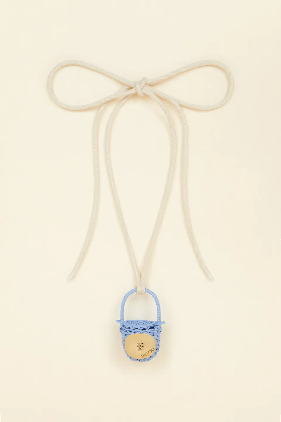 Patou AC023 collier sac seau osier bleu Aurora TU