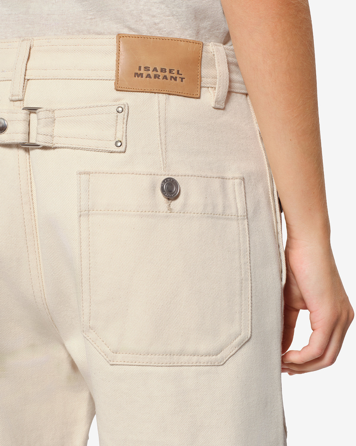 Isabel Marant Ermina pantalon serge coton écru