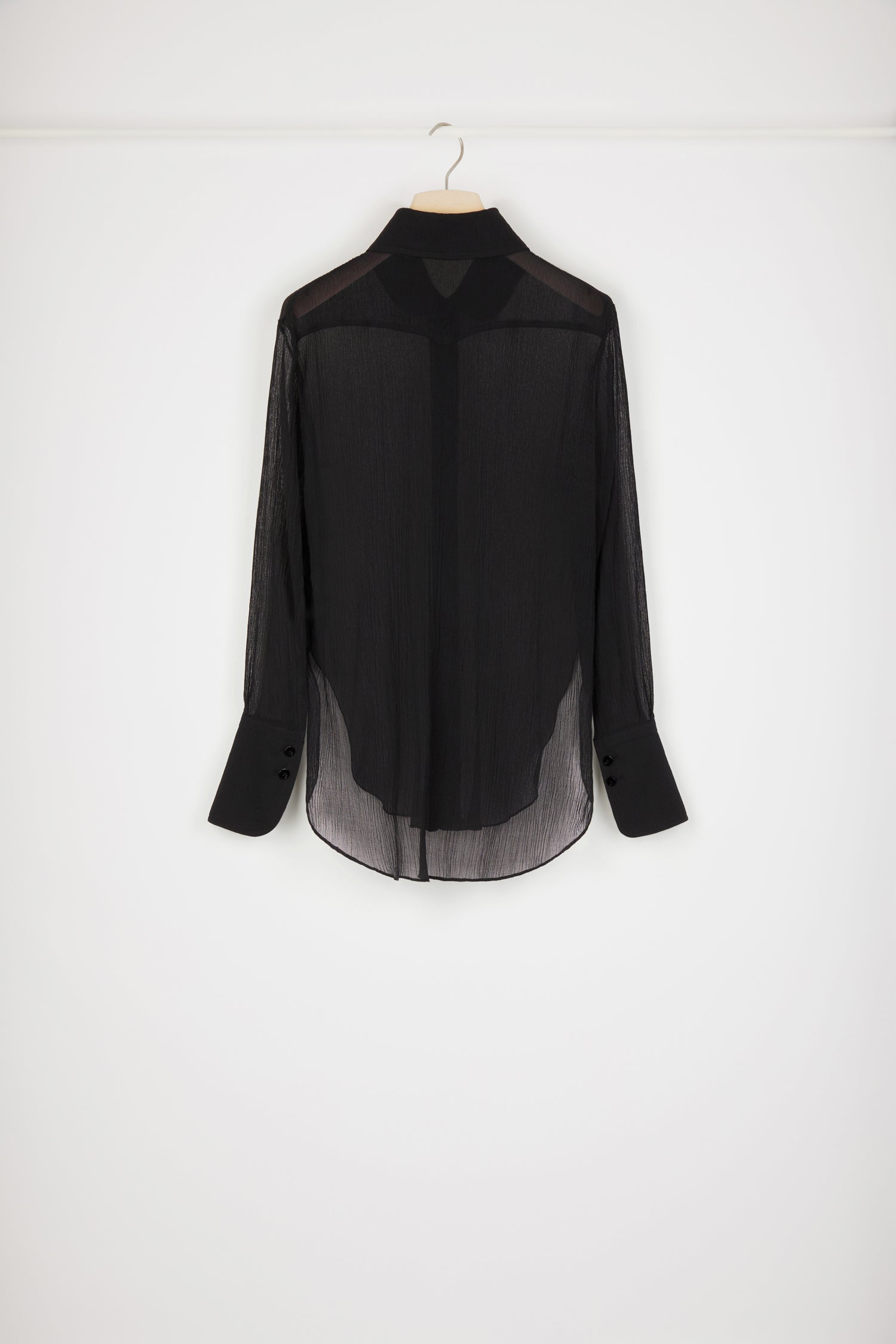 Patou P23BL0240135902B chemise noire coton bio